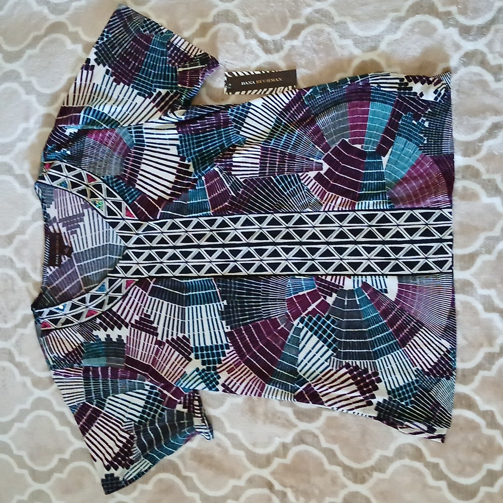 Dana Buchman V-Neck Blouse, Size M, NWT